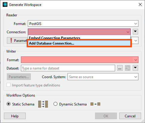 Adding a database connection